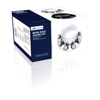 Dome Rear Axle Cover With 33mm Standard Thread-On Nut Covers - Chrome