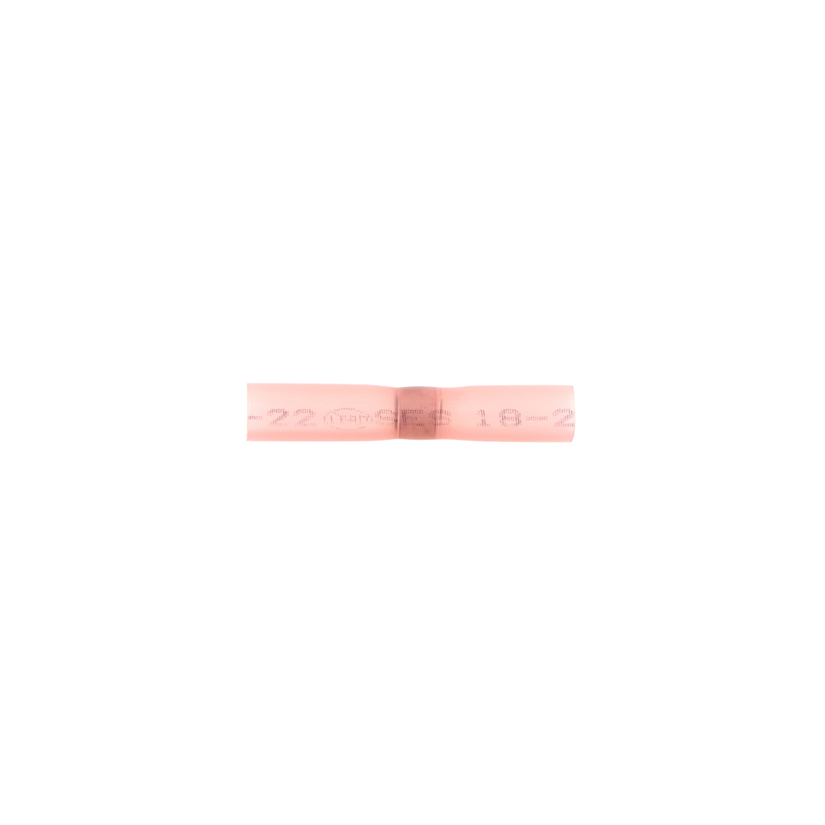 22-18 AWG SS Heat Shrink Butt Connector - Red (5-Pack)