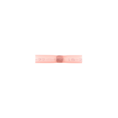 22-18 AWG SS Heat Shrink Butt Connector - Red (5-Pack)