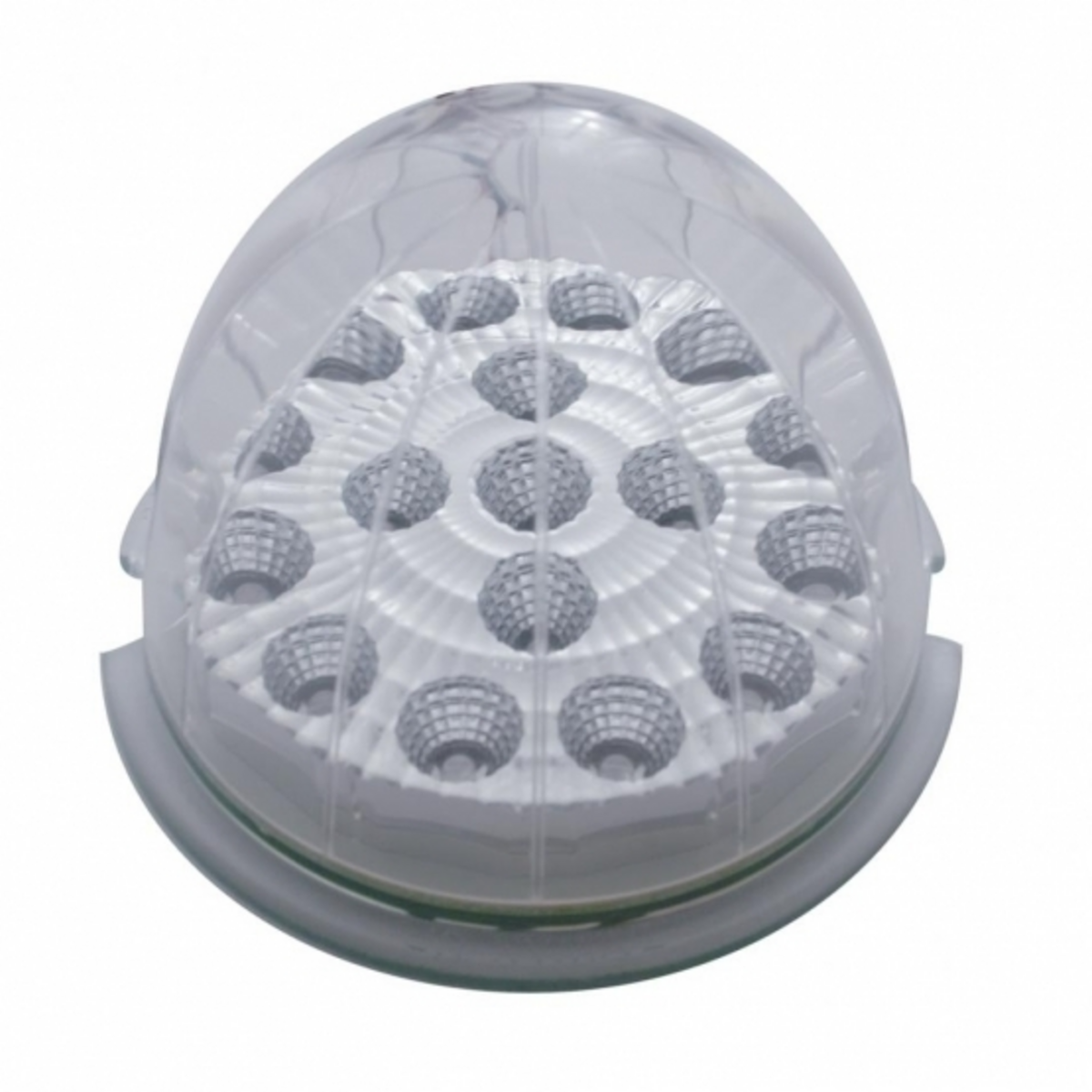 17 LED Dual Function Reflector Cab Light - Amber LED/Clear Lens (Bulk)