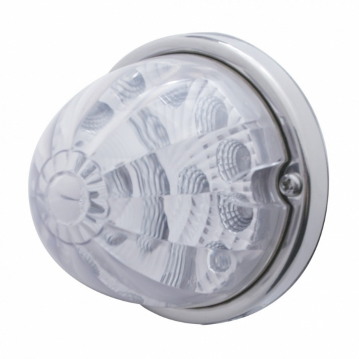 17 LED Reflector Watermelon Flush Mount Kit - Red LED/Clear Lens