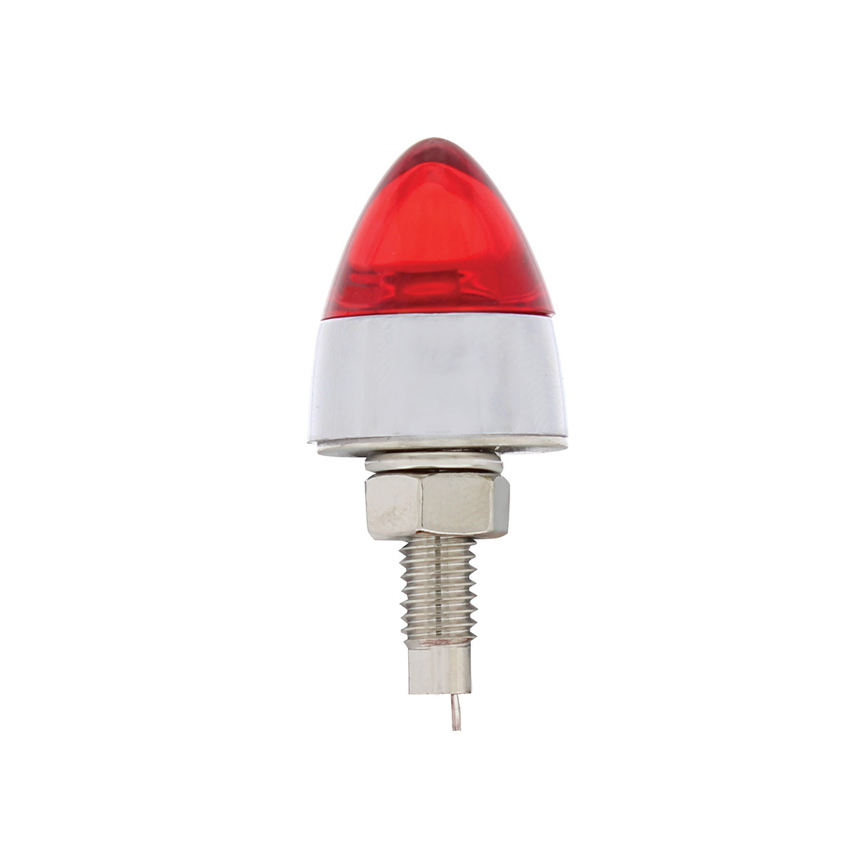 LED Bullet License Plate Fastener - Red (2-Pack)