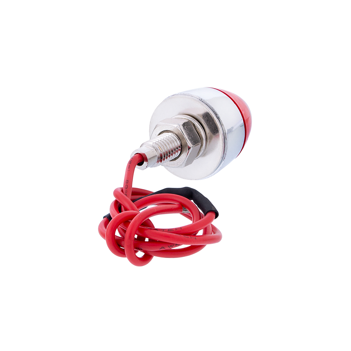 LED Bullet License Plate Fastener - Red (2-Pack)