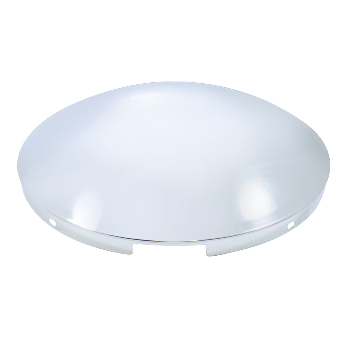 4 Even Notched Chrome Dome Front Hubcap - 7/16" Lip