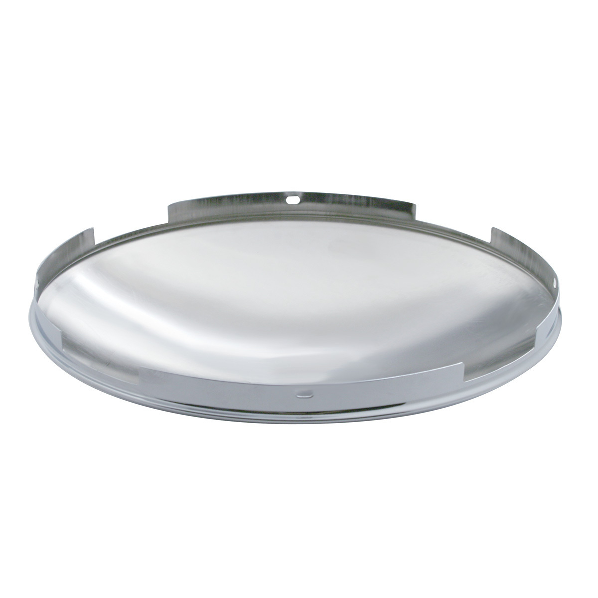 4 Even Notched Chrome Dome Front Hubcap - 7/16" Lip