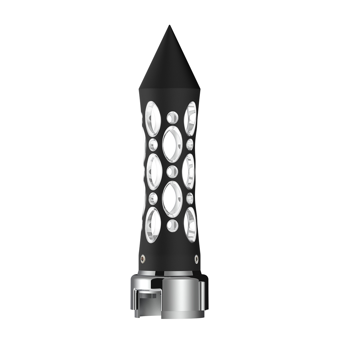 Thread-On Daytona Spike Gearshift Knob With LED 13/15/18 Speed Adapter - Black/White LED