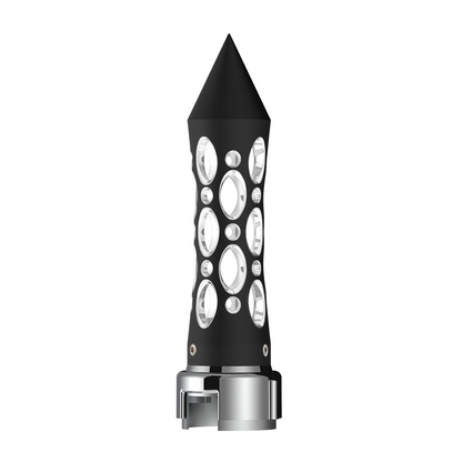 Thread-On Daytona Spike Gearshift Knob With LED 13/15/18 Speed Adapter - Black/White LED