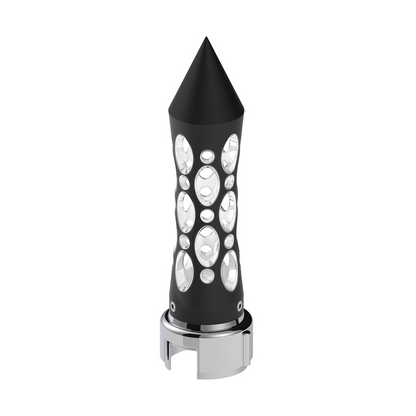 Thread-On Daytona Spike Gearshift Knob With LED 13/15/18 Speed Adapter - Black/White LED