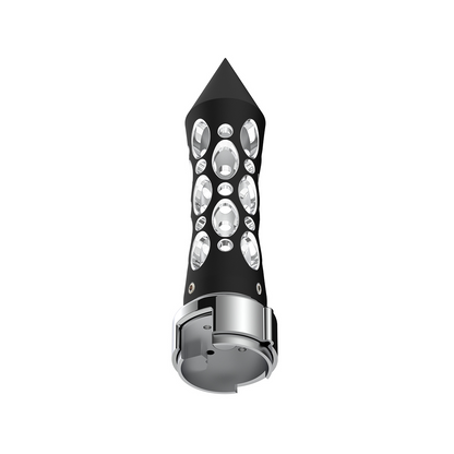 Thread-On Daytona Spike Gearshift Knob With LED 13/15/18 Speed Adapter - Black/White LED