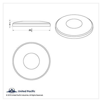 Chrome 6-1/2" Round Speaker Cover For Various Peterbilt Models (Card of 2)