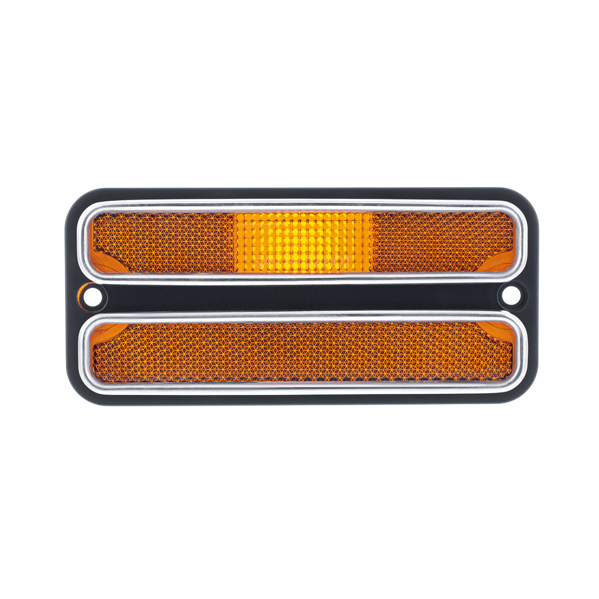Deluxe Side Marker Light With Stainless Steel Trim For 1968-1972 Chevrolet & GMC Truck-Amber Lens