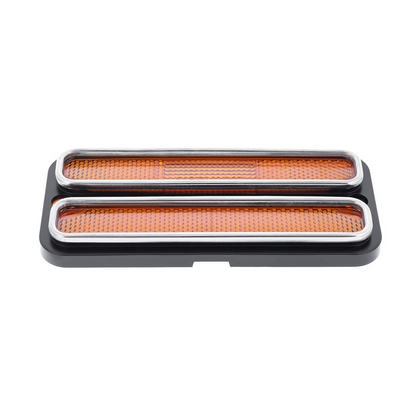 Deluxe Side Marker Light With Stainless Steel Trim For 1968-1972 Chevrolet & GMC Truck-Amber Lens