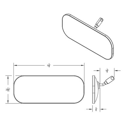 Interior Rear View Mirror Head For 1960-71 Chevy Truck