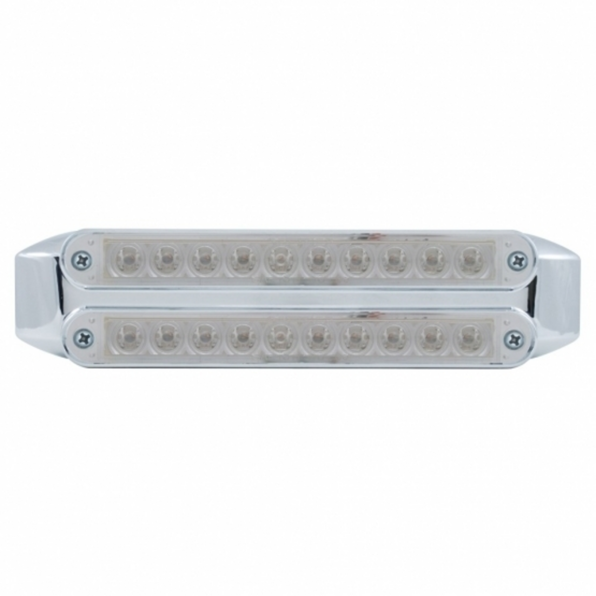Dual 10 LED 6-1/2" Light Bars (Stop, Turn & Tail) - Red LED/Clear Lens