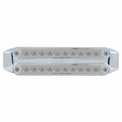 Dual 10 LED 6-1/2" Light Bars (Stop, Turn & Tail) - Red LED/Clear Lens
