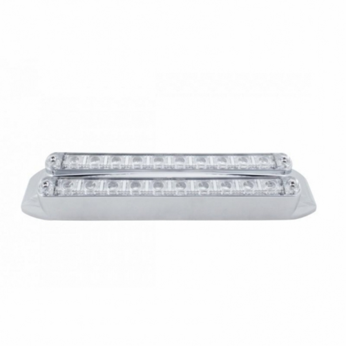 Dual 10 LED 6-1/2" Light Bars (Stop, Turn & Tail) - Red LED/Clear Lens