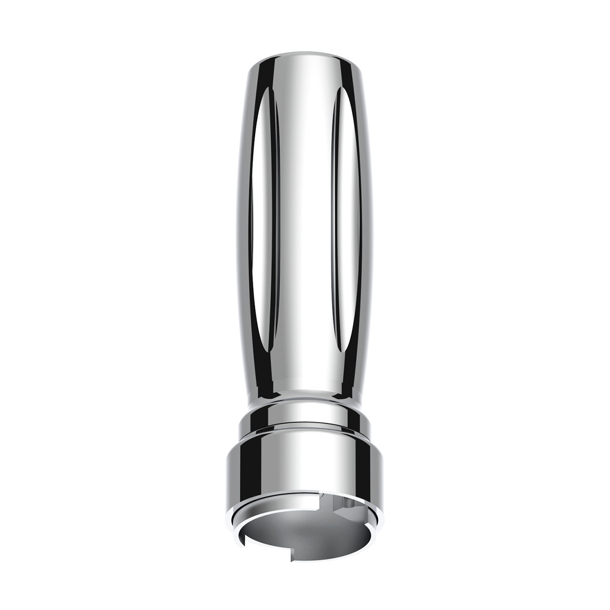 M30X3.5 Thread-On Vegas Gearshift Knob With 9/10 Speed Adapter - Chrome/Vertical
