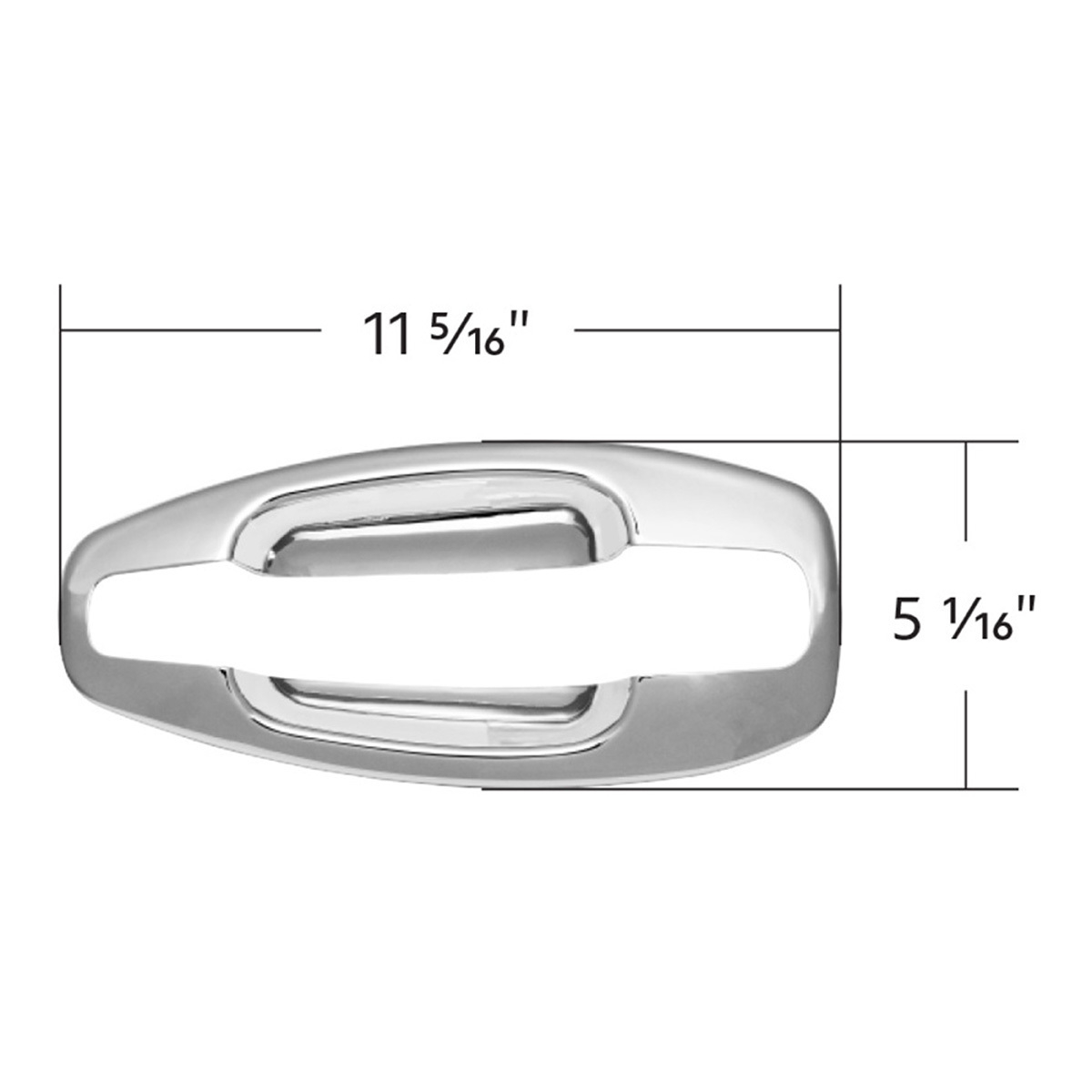 Chrome Exterior Door Handle Cover For Kenworth T680/T880 (2013-2024) & W990 (2019-2024) - Driver and Passenger (2pcs)