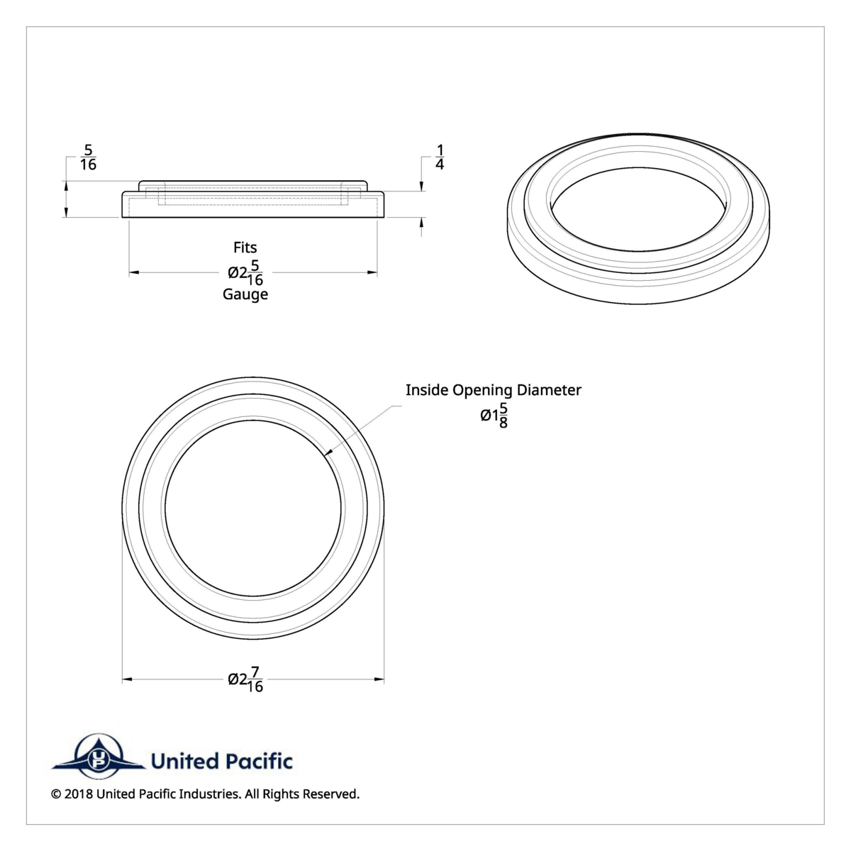 Chrome Plastic Small Gauge Cover Without Visor For Freightliner