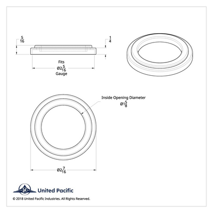 Chrome Plastic Small Gauge Cover Without Visor For Freightliner