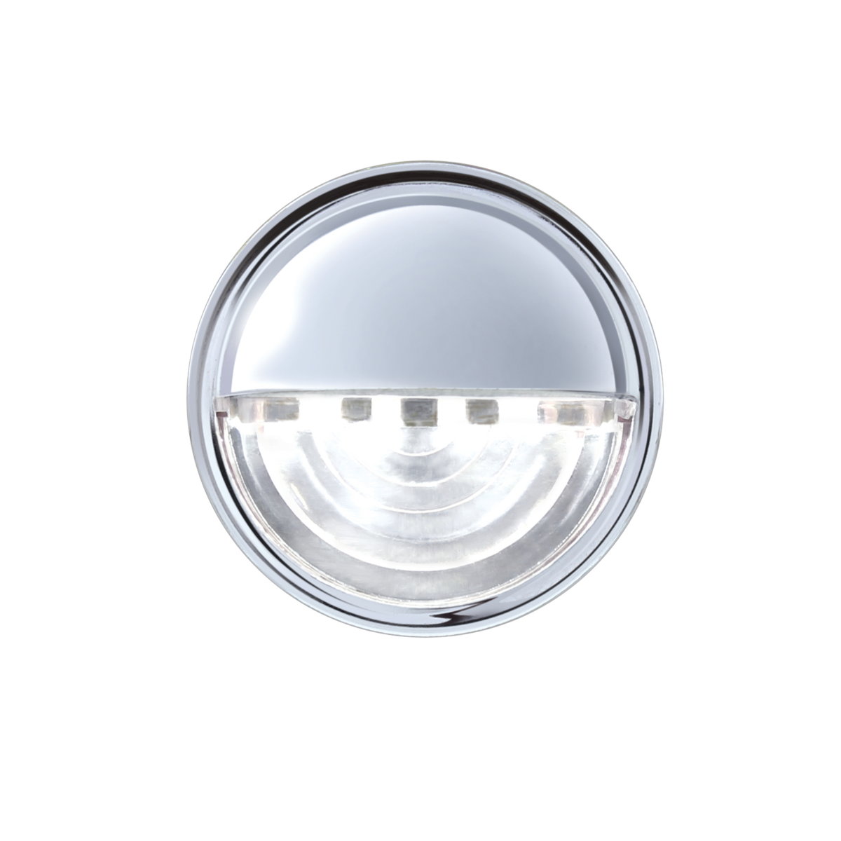 4 LED Round License Light - White LED (2-Pack)