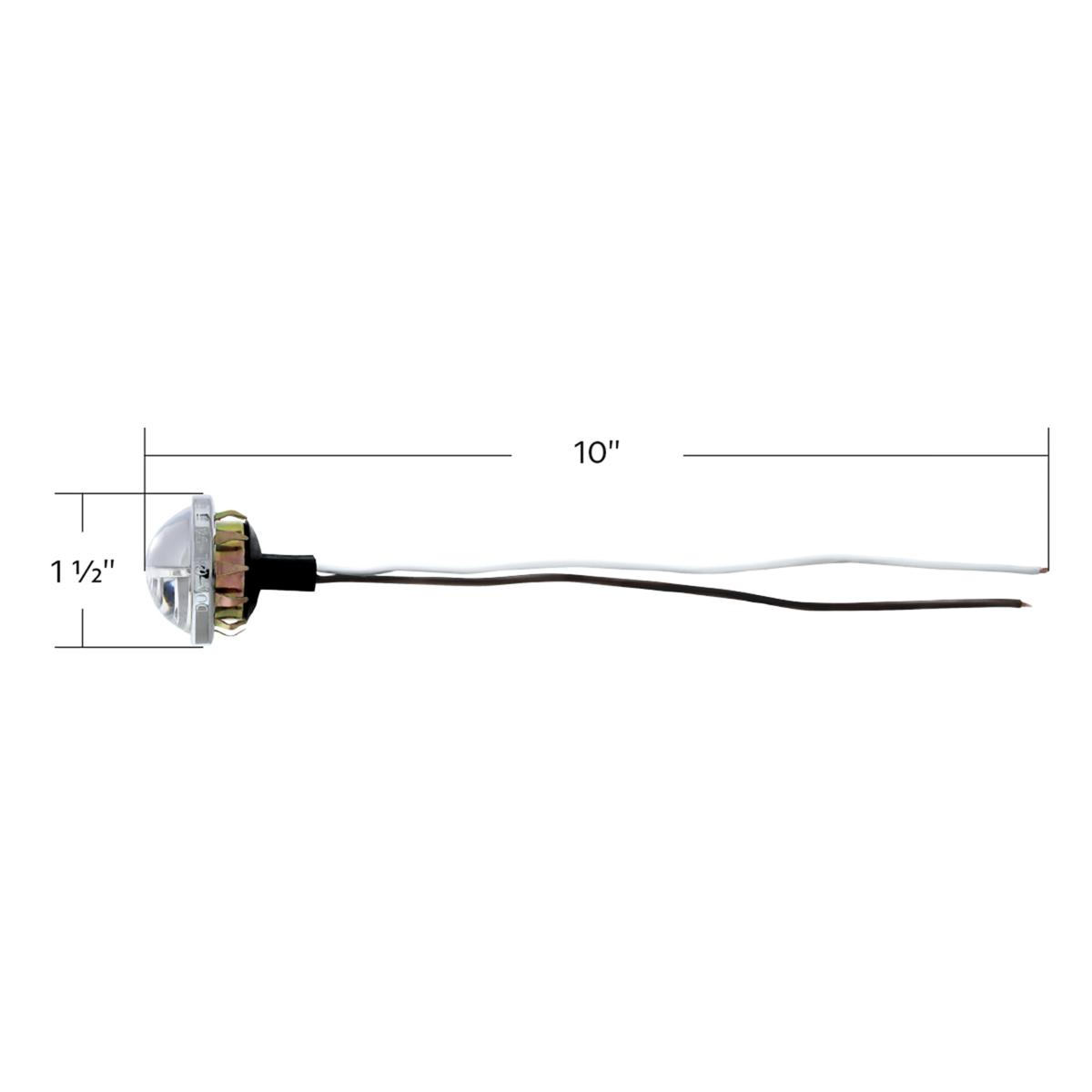 4 LED Round License Light - White LED (2-Pack)