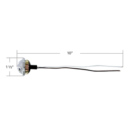 4 LED Round License Light - White LED (2-Pack)