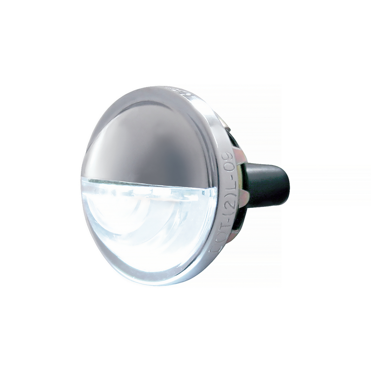 4 LED Round License Light - White LED (2-Pack)