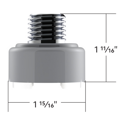 M30X3.5 Thread-On Shift Knob Mounting Adapter For Eaton Fuller Style 9/10 Shifter - Liquid Silver