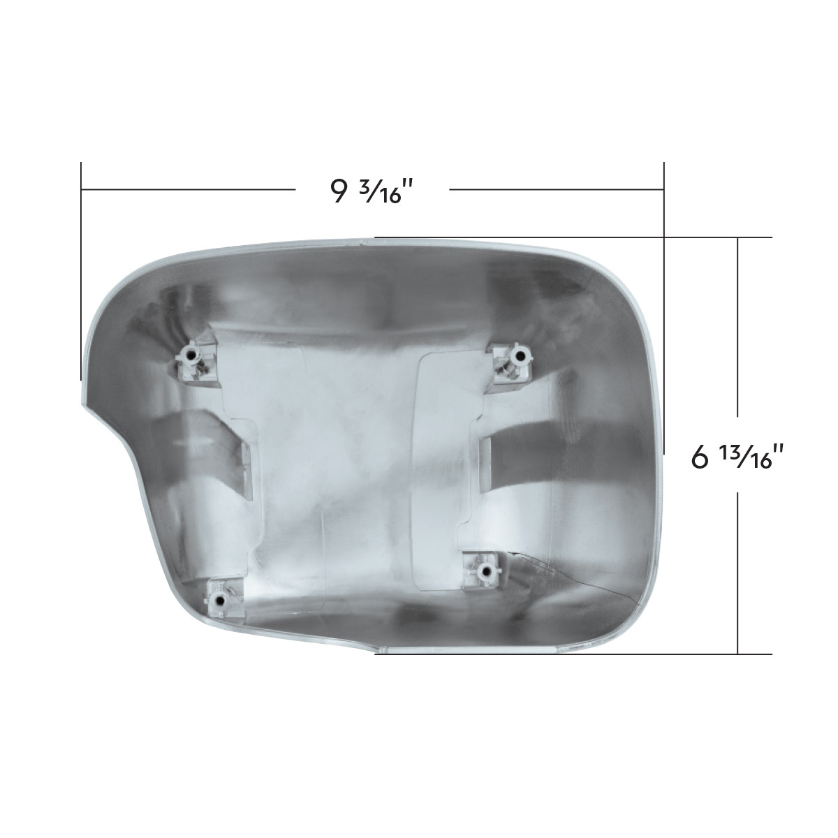 Chrome Plastic Hood Mirror Cover For 2018-2026 Freightliner Cascadia-Driver and Passenger (2pcs)