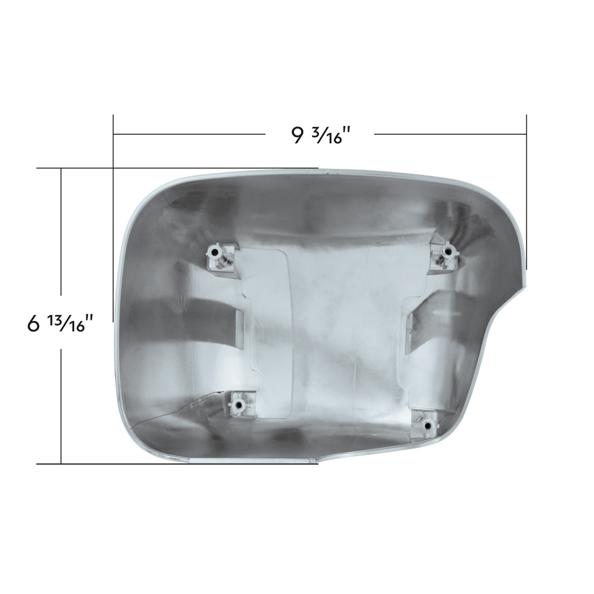 Chrome Plastic Hood Mirror Cover For 2018-2026 Freightliner Cascadia-Driver and Passenger (2pcs)