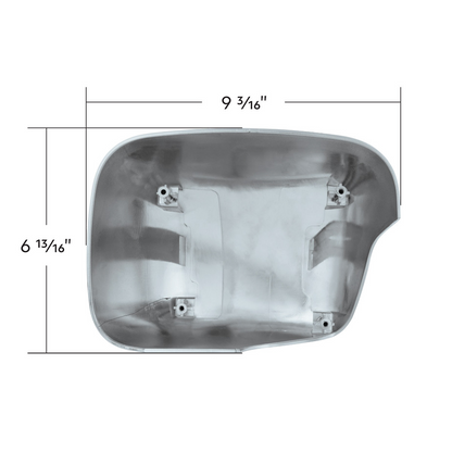 Chrome Plastic Hood Mirror Cover For 2018-2026 Freightliner Cascadia-Driver and Passenger (2pcs)