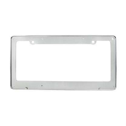 Diamond Plate License Plate Frame - Chrome