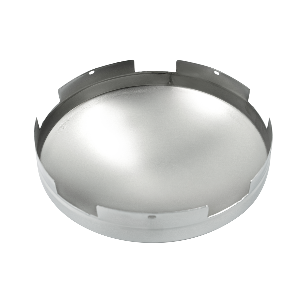 5 Even Notched Chrome Dome Front Hubcap - 3/4" Side Wall