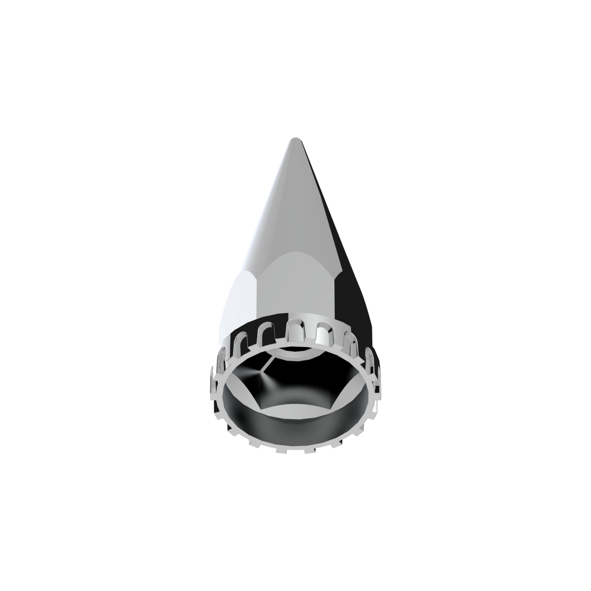 33mm X 4-3/4" Chrome Super Spike Nut Covers - Push-On (Box of 10)