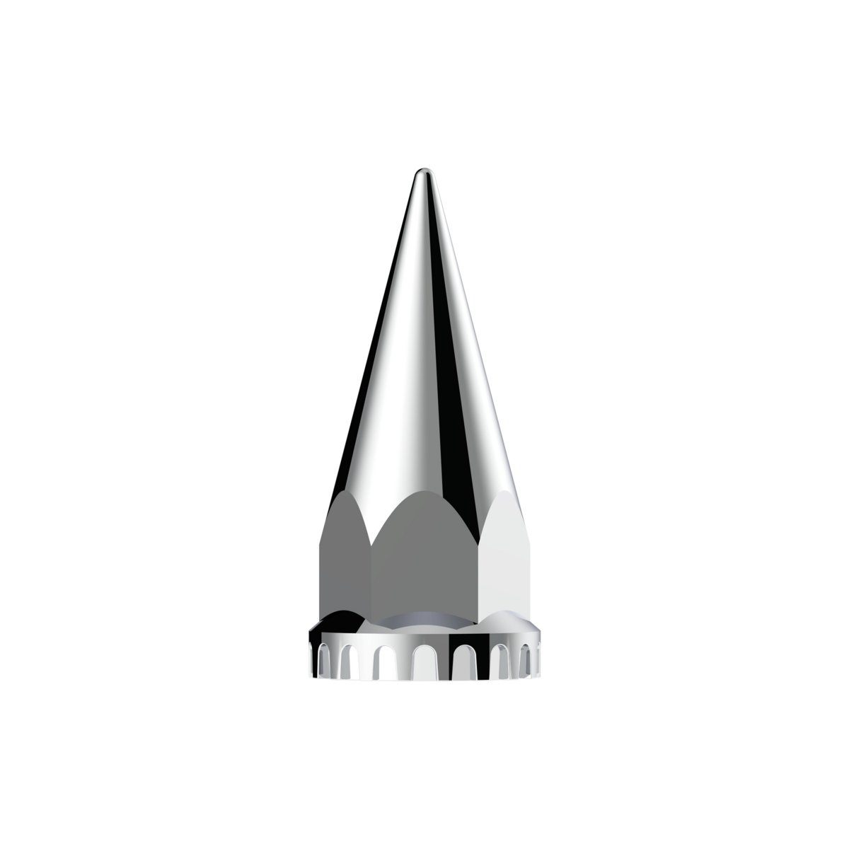 33mm X 4-3/4" Chrome Super Spike Nut Covers - Push-On (Box of 10)