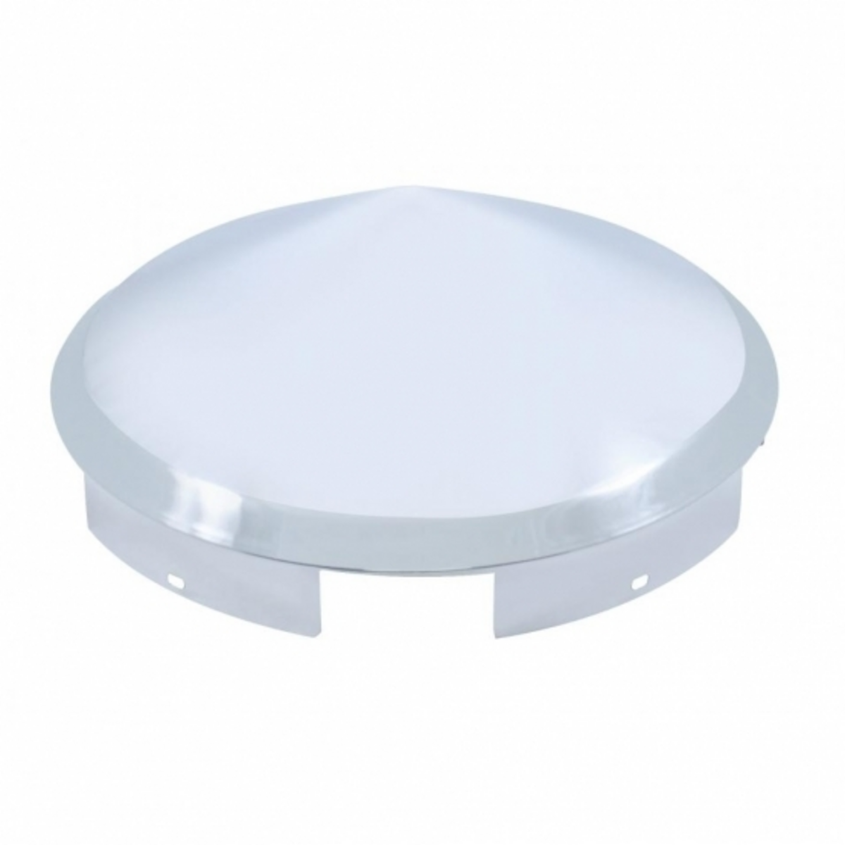 5 Even Notched Stainless Steel Pointed Front Hubcap - 1" Lip