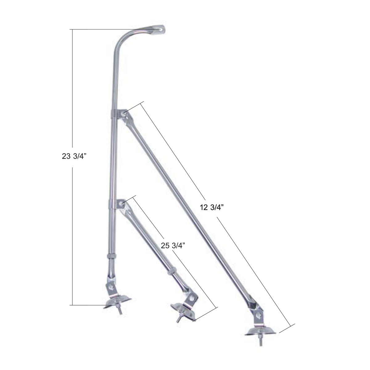 Stainless Tripod Fender Mirror Bracket