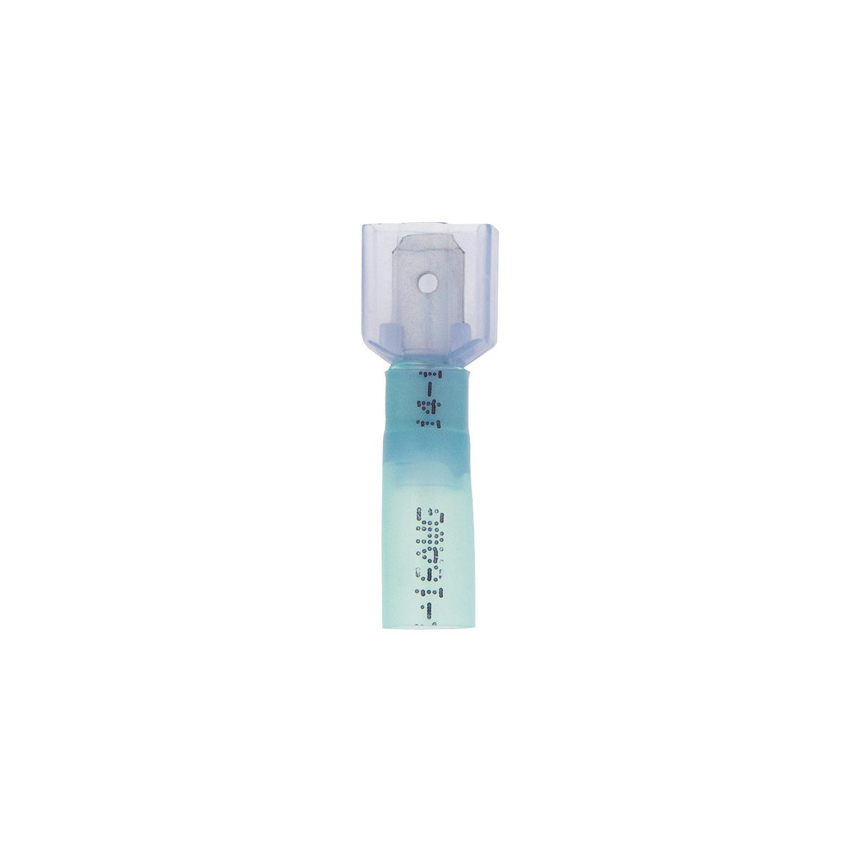 16-14 AWG .250 Tab CS Fully Insulated Heat Shrink M Disconnect - Blue (10-Pack)
