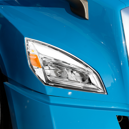 High Power Chrome LED Headlight For 2018-2024 Freightliner Cascadia-Driver and Passenger (2pcs)
