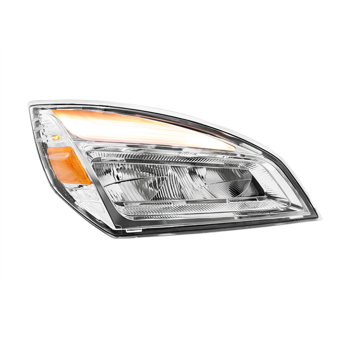 High Power Chrome LED Headlight For 2018-2024 Freightliner Cascadia-Driver and Passenger (2pcs)