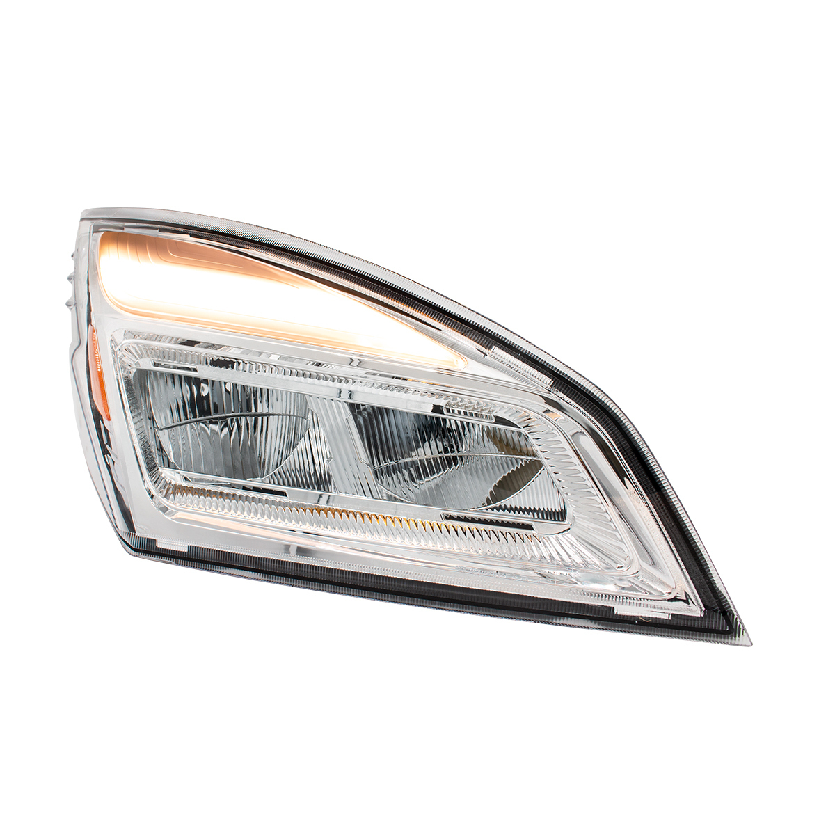 High Power Chrome LED Headlight For 2018-2024 Freightliner Cascadia-Driver and Passenger (2pcs)