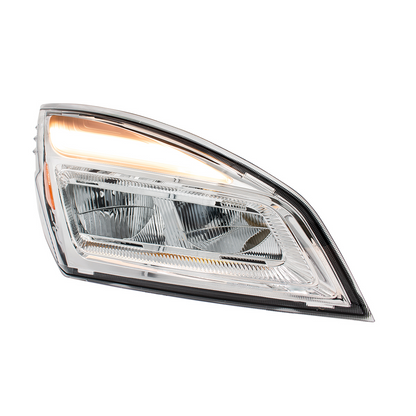 High Power Chrome LED Headlight For 2018-2024 Freightliner Cascadia-Driver and Passenger (2pcs)
