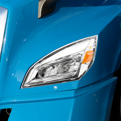 High Power Chrome LED Headlight For 2018-2024 Freightliner Cascadia-Driver and Passenger (2pcs)