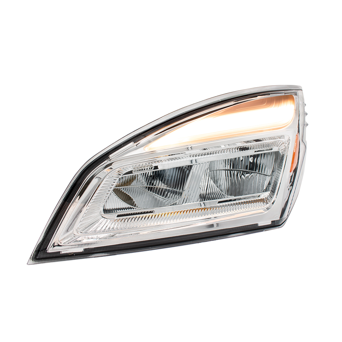 High Power Chrome LED Headlight For 2018-2024 Freightliner Cascadia-Driver and Passenger (2pcs)