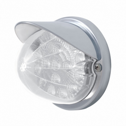17 LED Reflector Watermelon Flush Mount Kit With Visor - Amber LED/Clear Lens