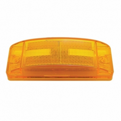 16 LED Rectangular Clearance/Marker Light With Reflex Lens - Amber LED/Amber Lens