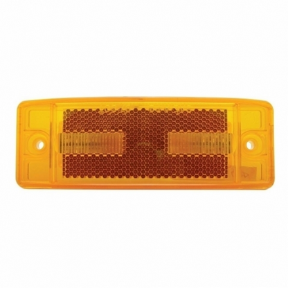 16 LED Rectangular Clearance/Marker Light With Reflex Lens - Amber LED/Amber Lens