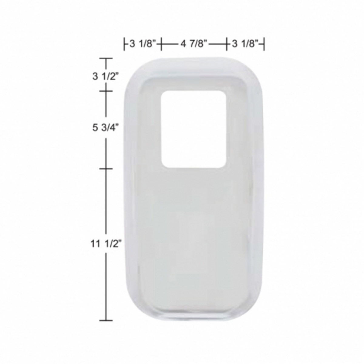 Chrome Shift Plate Cover For Peterbilt Trucks - Fits OEM S22-6041M01-268 (Bulk)