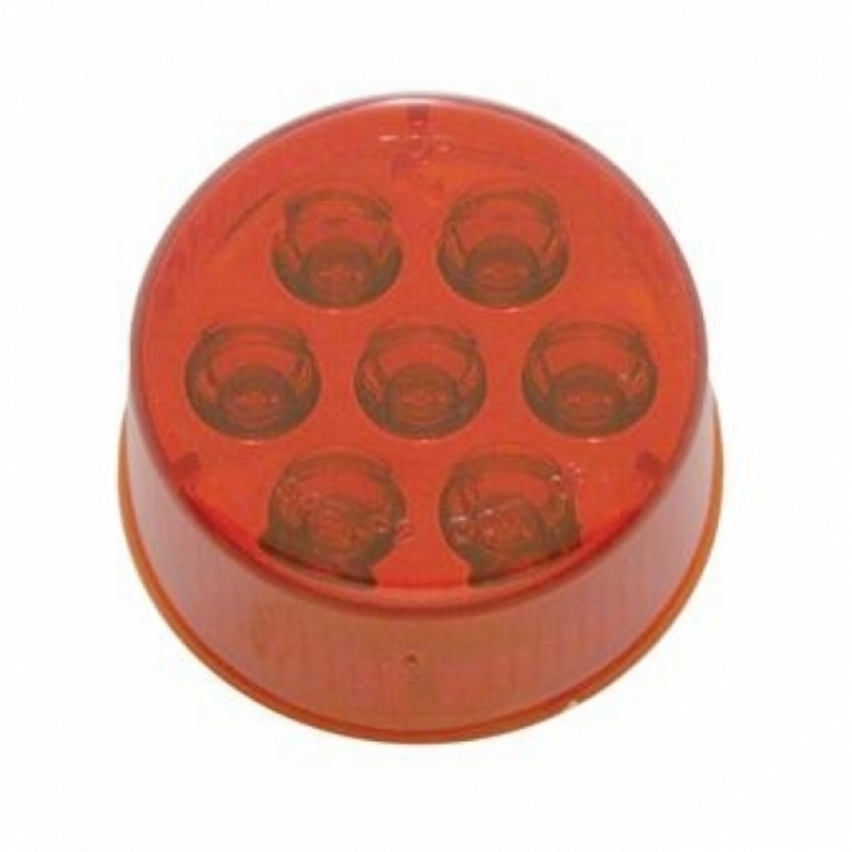 7 LED 2" Round Light (Clearance/Marker) - Red LED/Red Lens